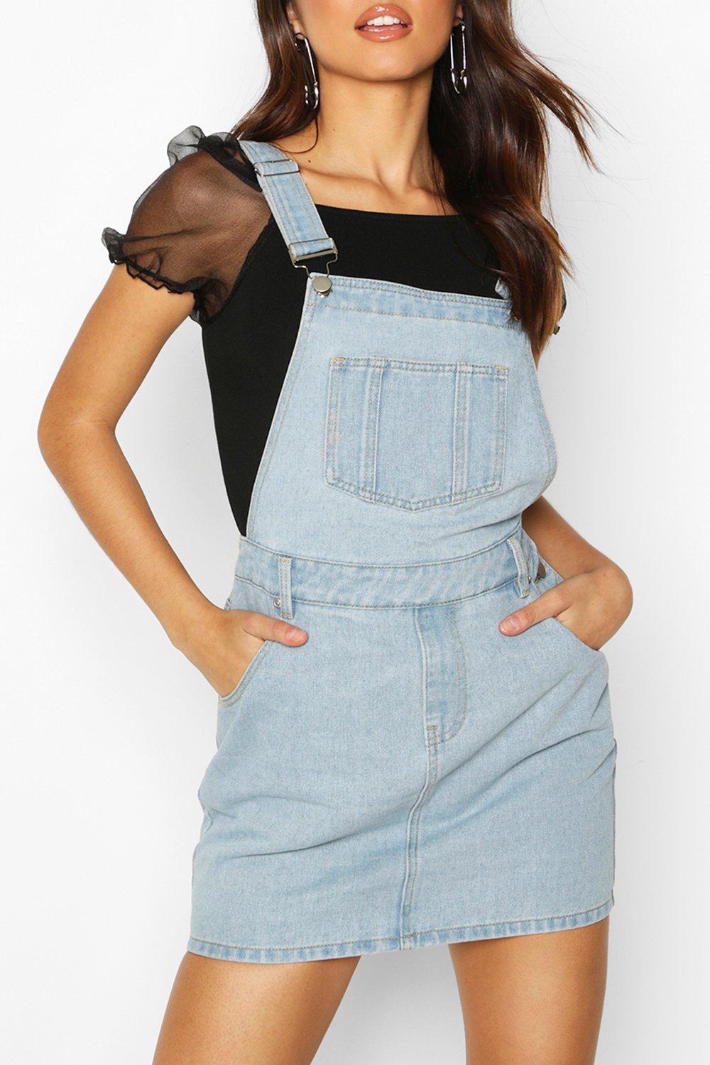 Light blue denim pinafore on sale dress